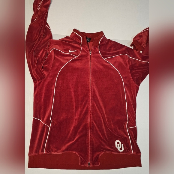 🎉Host Pick🎉 [Oklahoma Basketball] Velour Zip Jacket Boomer Sooner - XXL - OU - Picture 6 of 15